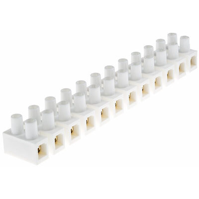 RS PRO Non-Fused Terminal Block, 12-Way, 25 mm² Wire, Screw Termination
