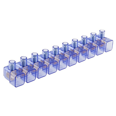 RS PRO Non-Fused Terminal Block, 10-Way, 10 mm² Wire, Screw Termination