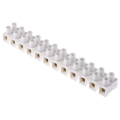 RS PRO Non-Fused Terminal Block, 12-Way, 16 mm² Wire, Screw Termination