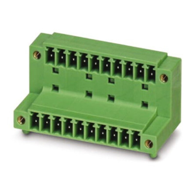 Phoenix Contact 3.81mm Pitch 9 Way Pluggable Terminal Block, Header, Solder Termination