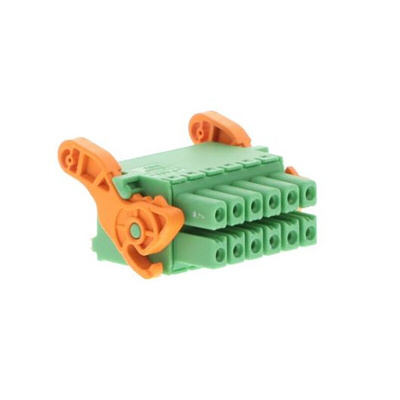 Phoenix Contact 3.5mm Pitch 12 Way Pluggable Terminal Block, Plug, Cable Mount, Spring Cage Termination