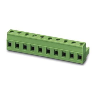 Phoenix Contact 7.62mm Pitch 11 Way Pluggable Terminal Block, Plug, Cable Mount, Screw Termination