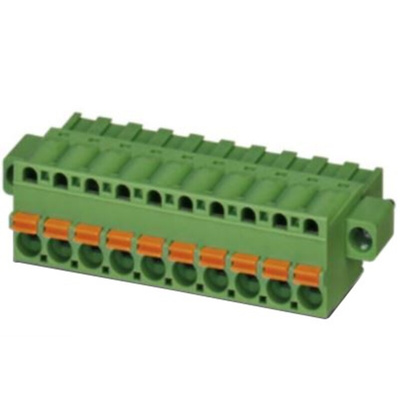 Phoenix Contact 5mm Pitch 17 Way Pluggable Terminal Block, Plug, Spring Cage Termination