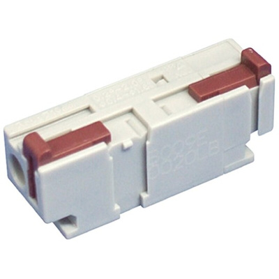 Sato Parts Non-Fused Terminal Block, 1-Way, 10A, 24 → 14 AWG, 26 → 14 AWG Wire, Spring Cage Termination