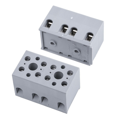 Phoenix Contact UK Series G 5/ 4 Non-Fused Terminal Block, 4-Way, 32A, 24 → 12 AWG Wire, Screw Down Termination