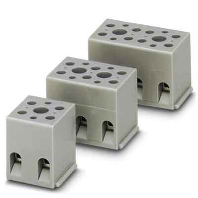 Phoenix Contact UK Series G 5/ 2 Non-Fused Terminal Block, 2-Way, 32A, 24 → 12 AWG Wire, Screw Down Termination