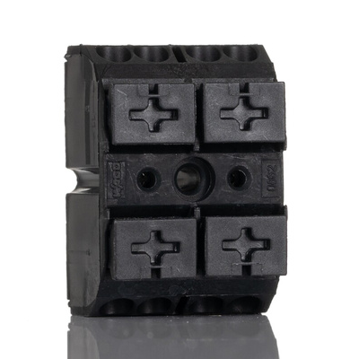 Wago 862 Series Terminal Strip, 2-Way, 32A, 20 → 12 AWG, Wire, Push-In Cage Clamp Termination