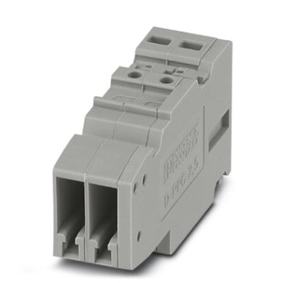 Phoenix Contact COMBI Series PPC 2,5/2 Non-Fused Terminal Block, 24A, 26 → 12 AWG, 26 → 14 (Flexible) AWG