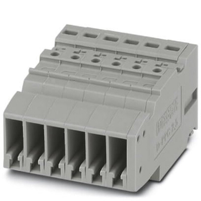 Phoenix Contact COMBI Series PPC 2,5/6 Non-Fused Terminal Block, 24A, 26 → 12 AWG, 26 → 14 (Flexible) AWG
