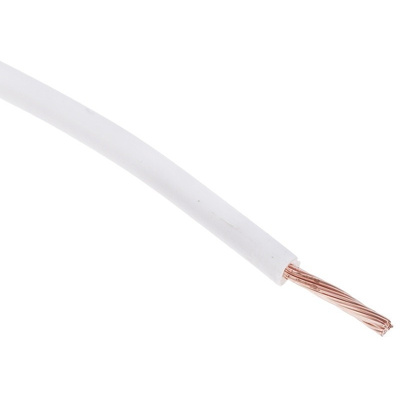 RS PRO White Tri-rated Cable, 0.75 mm² CSA, 1 kV dc, 600 V ac, 14 A, 100m