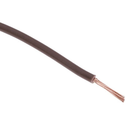 RS PRO Brown Tri-rated Cable, 1 mm² CSA, 1 kV dc, 600 V ac, 17 A, 100m