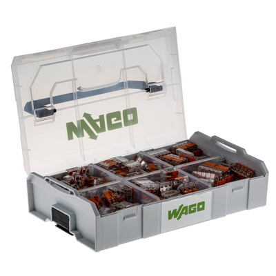 Wago L-BOXX Mini, 221 Series Lever Connector Set, 2, 3-Way, Cage Clamp Termination