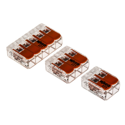 Wago L-BOXX Mini, 221 Series Lever Connector Set, 2, 3-Way, Cage Clamp Termination