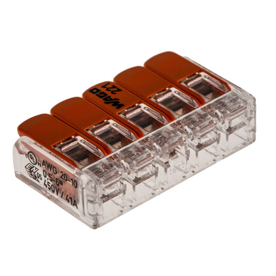 Wago L-BOXX Mini, 221 Series Lever Connector Set, 2, 3-Way, Cage Clamp Termination