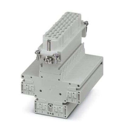 Phoenix Contact HEAVYCON Series HC-D64-PTT-F Terminal Block Connector, 64-Way, 10A, 20 → 16 AWG Wire, Push In