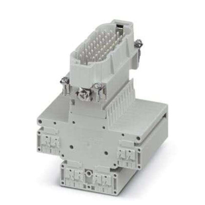 Phoenix Contact HEAVYCON Series HC-D40-PTT-M Terminal Block Connector, 40-Way, 10A, 20 → 16 AWG Wire, Push In