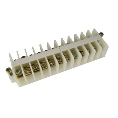 Rockwell Automation 1492-H Series Screw Terminal, 12-Way, 25A, 16 - 12 AWG Wire, Screw Termination