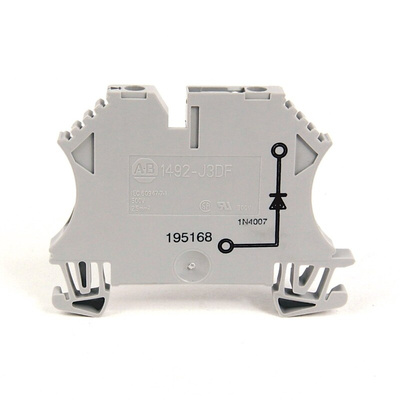Rockwell Automation 1492-J3ND Series Disconnect Terminal Block, 1-Way, 25A, 22 - 12 AWG Wire, Screw Termination