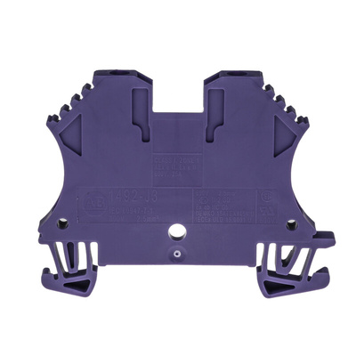 Rockwell Automation 1492 Series Screw Terminal, 2-Way, 25A, 28 → 12 AWG Wire, Screw Cage Termination