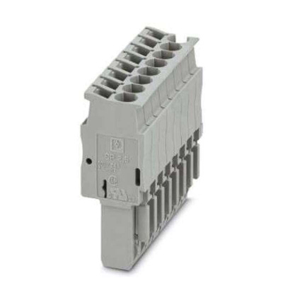 Phoenix Contact SP Series SP 2,5/ 8 Terminal Plug, 8-Way, 24A, 28 - 12 Wire, Spring Cage Termination