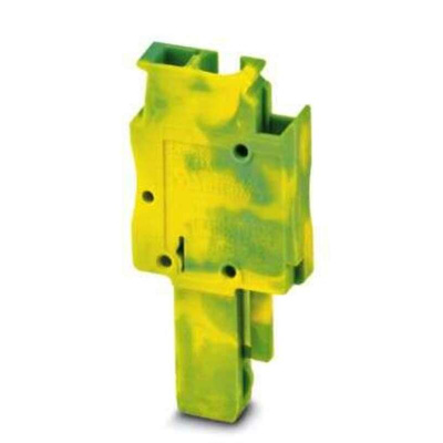 Phoenix Contact SPB Series SPB 2,5/ 1 GNYE Terminal Plug, 1-Way, 24A, 28 - 12 Wire, Spring Cage Termination