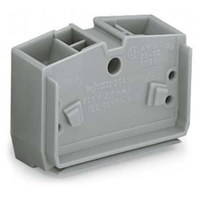 Wago 264 Series Terminal Block, 1-Way, 24A, 28 → 12 AWG Wire, Cage Clamp Termination