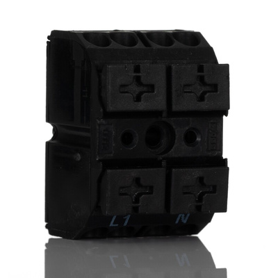 Wago 862 Series Terminal Strip, 2-Way, 32A, 20 → 12 AWG, Wire, Push-In Cage Clamp Termination