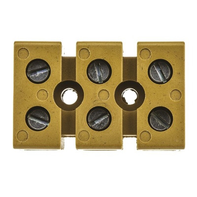 Weidmuller SAK Series Non-Fused Terminal Block, 3-Way, 41A, 22 → 10 AWG Wire, Screw Termination