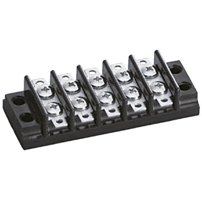 Sato Parts Non-Fused Terminal Block, 5-Way, 6A, Screw Down Termination