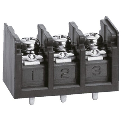 Sato Parts Non-Fused Terminal Block, 2-Way, 20A, Screw Down Termination