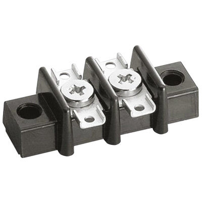 Sato Parts Non-Fused Terminal Block, 2-Way, 6A, Screw Down Termination