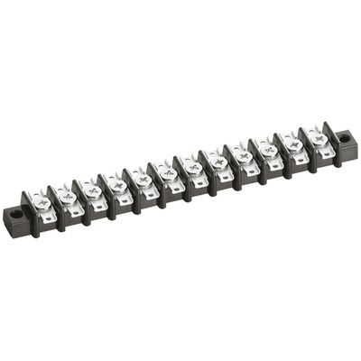 Sato Parts Non-Fused Terminal Block, 12-Way, 6A, Screw Down Termination