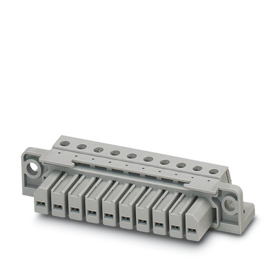 Phoenix Contact HCC Series HCC 4-F Non-Fused Terminal Block, 10-Way, 25A, 24 → 12 AWG Wire, Screw Down