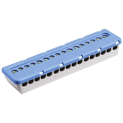 Entrelec MISTRAL65 Series Non-Fused Terminal Block, 16-Way, 100A, 6 mm², 16 mm² Wire, Screw Termination