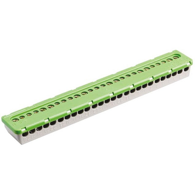 Entrelec MISTRAL65 Series Non-Fused Terminal Block, 26-Way, 100A, 6 mm², 16 mm² Wire, Screw Termination