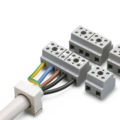 Phoenix Contact UK Series G 5/ 3 Non-Fused Terminal Block, 3-Way, 32A, 24 → 12 AWG Wire, Screw Termination