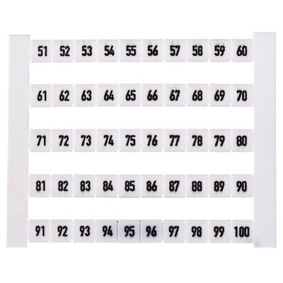 Weidmuller, DEK Terminal Marker for use with  for use with Terminal Blocks