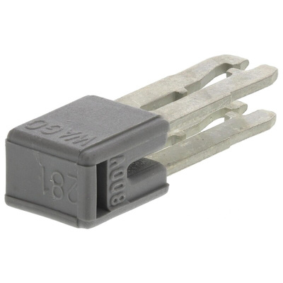 Wago 281 Series Adjacent Jumper for Use with 281 Series Terminal Blocks, 32A