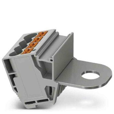 Phoenix Contact PTPOWER Series AGK PT 4X6/M12 Pluggable Terminal Block, 41A, 20 → 8 AWG Wire, Push In Termination