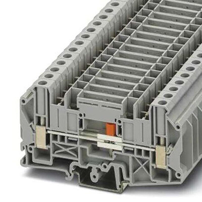 Phoenix Contact UT Series UT 6-T/SP Terminal Block Connector, 2-Way, 41A, 0.2 → 10 mm² Wire, Screw Termination