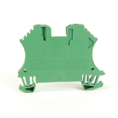 Rockwell Automation 1492-J3TW Series Feed Through Terminal Block, 3-Way, Single Side-10 A, Twin Side- 20 A, 22 - 12 AWG