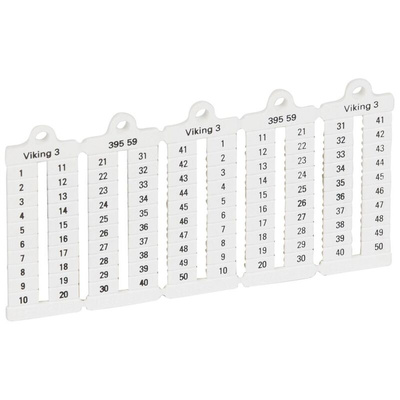Legrand Number Marker Plate for use with  for use with Terminal Blocks