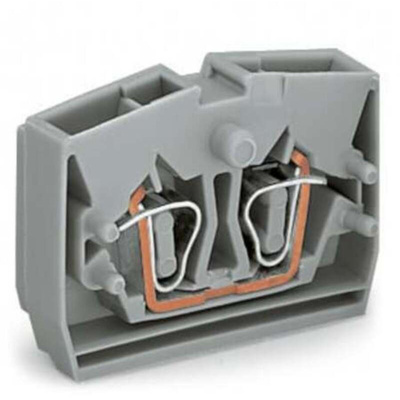 Wago 264 Series Terminal Block, 2-Way, 24A, 28 → 12 AWG Wire, Cage Clamp Termination