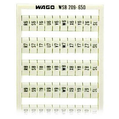 Wago, 209 Marker Strip for use with  for use with Terminal Blocks