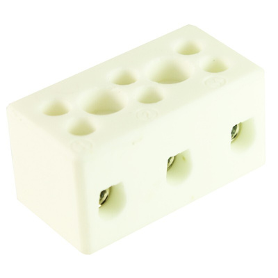 CAMDENBOSS CHTB Series Terminal Block, 3-Way, 32A, 4 mm2 Wire, Screw Termination
