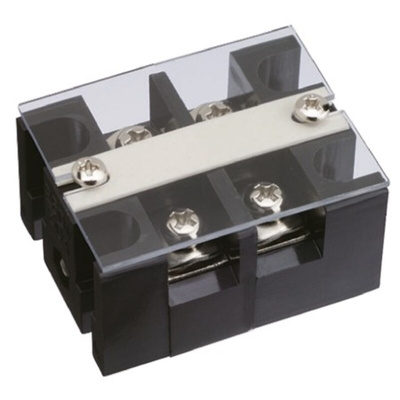 Sato Parts Non-Fused Terminal Block, 2-Way, 30A, Screw Down Termination