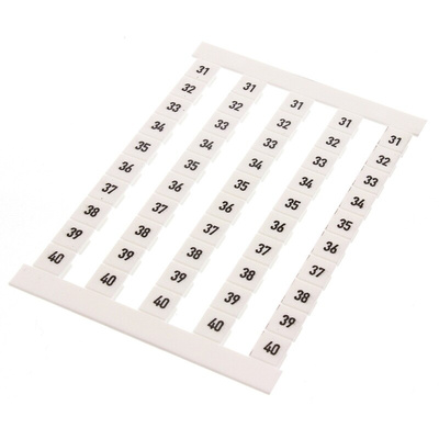 Weidmuller, DEK Terminal Marker for use with Terminal Blocks