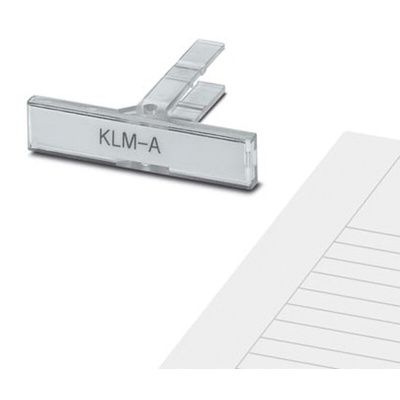 Phoenix Contact, KLM-A + ESL 44X7 Terminal Strip Marker Carrier for use with Terminal Blocks