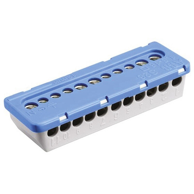 Entrelec MISTRAL65 Series Non-Fused Terminal Block, 11-Way, 100A, 6 mm², 16 mm² Wire, Screw Termination
