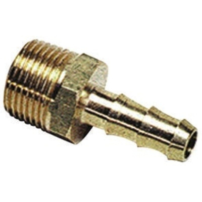 Legris Brass 3/8 in BSPT Male x 19 mm Barbed Male Straight Tailpiece Adapter Threaded Fitting